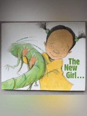 The New Girl..Yellow Green Children's Hardcover Picture Book School Class Learn